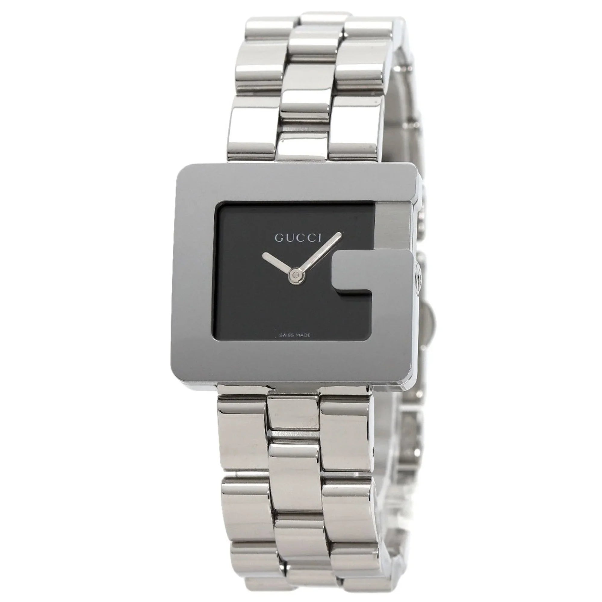 Pre-Owned Gucci 3600J G Square Face Watch Stainless Steel/SS Boys GUCCI (Good)