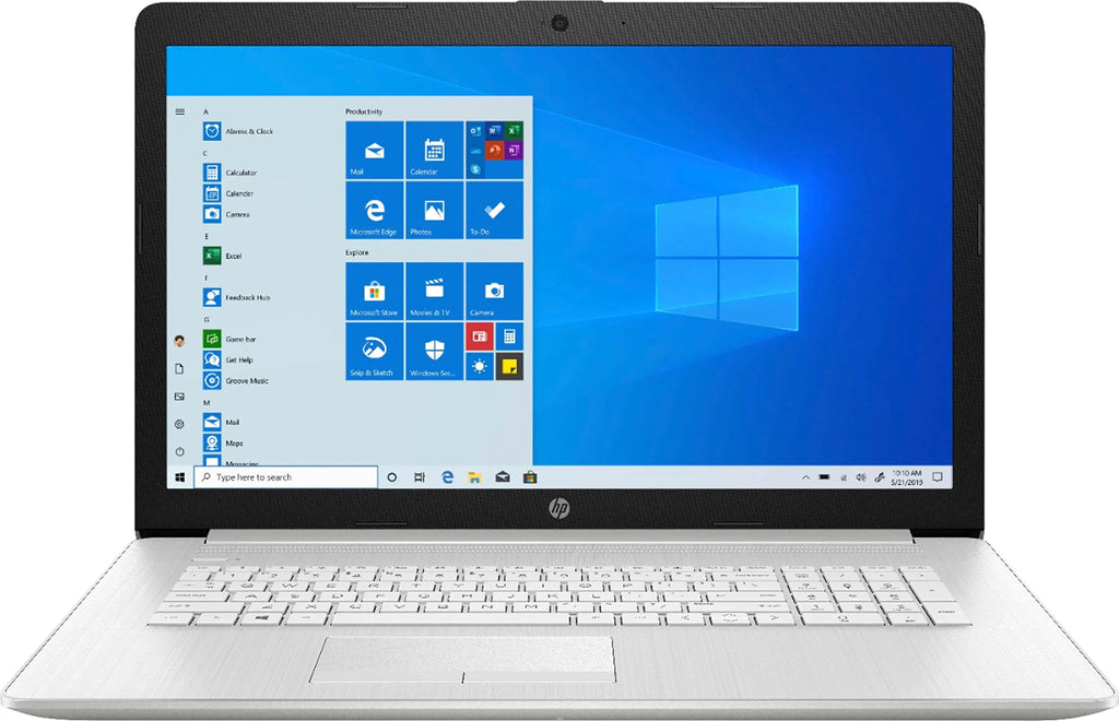 HP 2021 17.3" FHD IPS Laptop Computer 11th Intel Quad Core i5-1135G7, 8GB RAM 512GB SSD, Intel Iris Xe Graphics, USB-C Webcam WiFi HDMI Windows 10 S Silver+GOLDOXIS Card