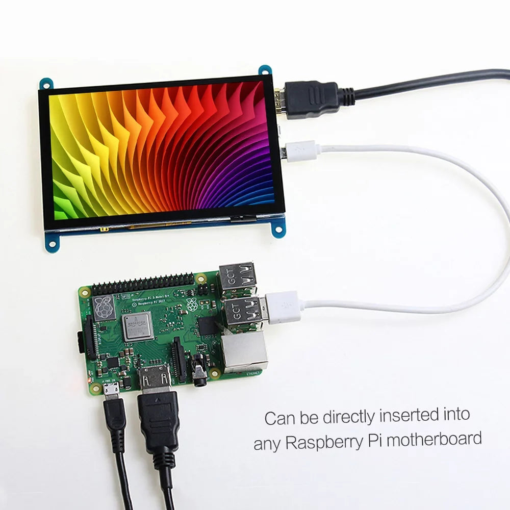 Andoer 5 Inch Capacitive Touchscreen Display 800*480 Resolution Small Portable with USB Interface Matching with Raspberry Pi Tool