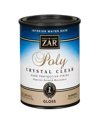 Aqua ZAR Clear Water-Based Indoor Polyurethane Paint 1 qt. 125 sq. ft. Shield (Pack of 4)