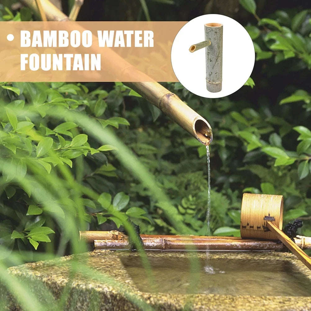 Qumonin Bamboo Waterfall Fountain for Office or Home Zen