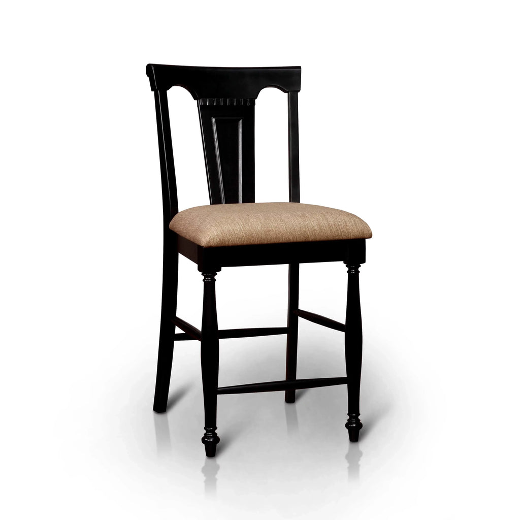Furniture of America Kis Country Solid Wood Counter Height Chairs (Set of 2) by White/Cherry Cherry Finish, White Finish