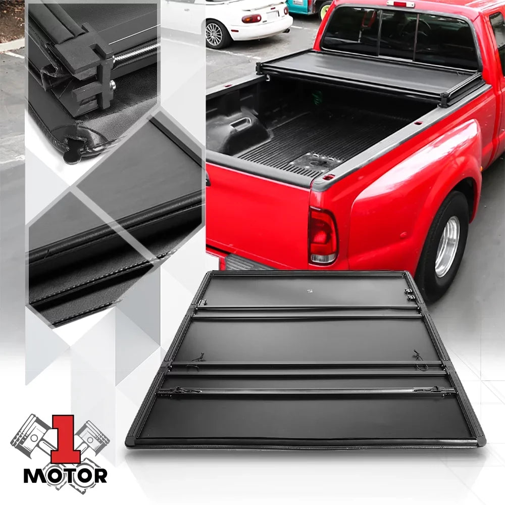 Short Bed Tonneau Coating 6.5Ft Soft Tri-Fold Fleetside for 02-09 Ram 1500/2500 Fits select: 2006-2008 DODGE RAM 1500, 2003-2009 DODGE RAM 2500