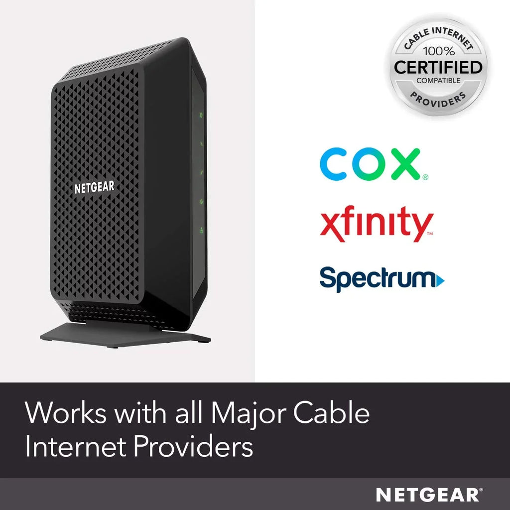 NETGEAR - DOCSIS 3.0 32x8 High Speed Cable Modem | Certified for Xfinity by Comcast, Spectrum, Cox & more (CM700)
