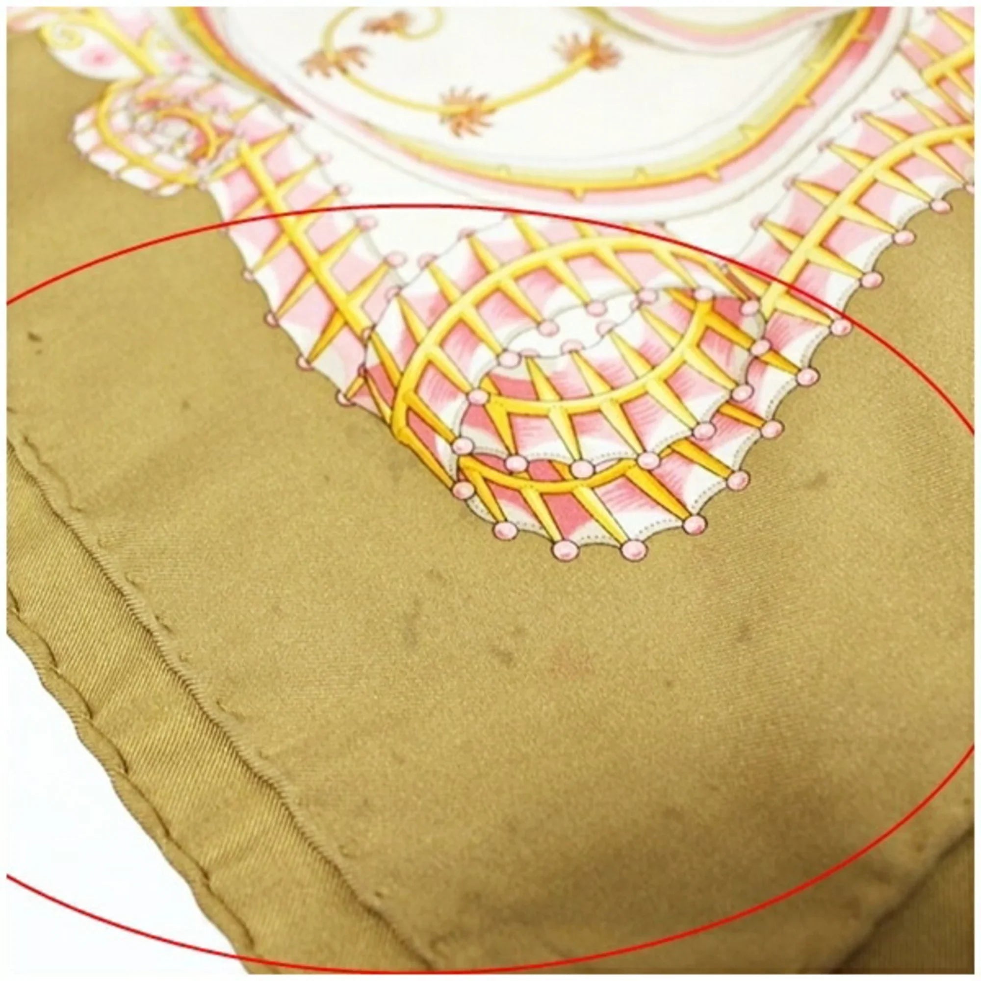 Pre-Owned Salvatore Ferragamo Silk Scarf Muffler Fish Pattern Beige SALVATORE FERRAGAMO Women's (Good)