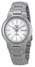 Seiko SNKA01 Men's 5 Automatic White Dial Stainless Steel Bracelet Watch