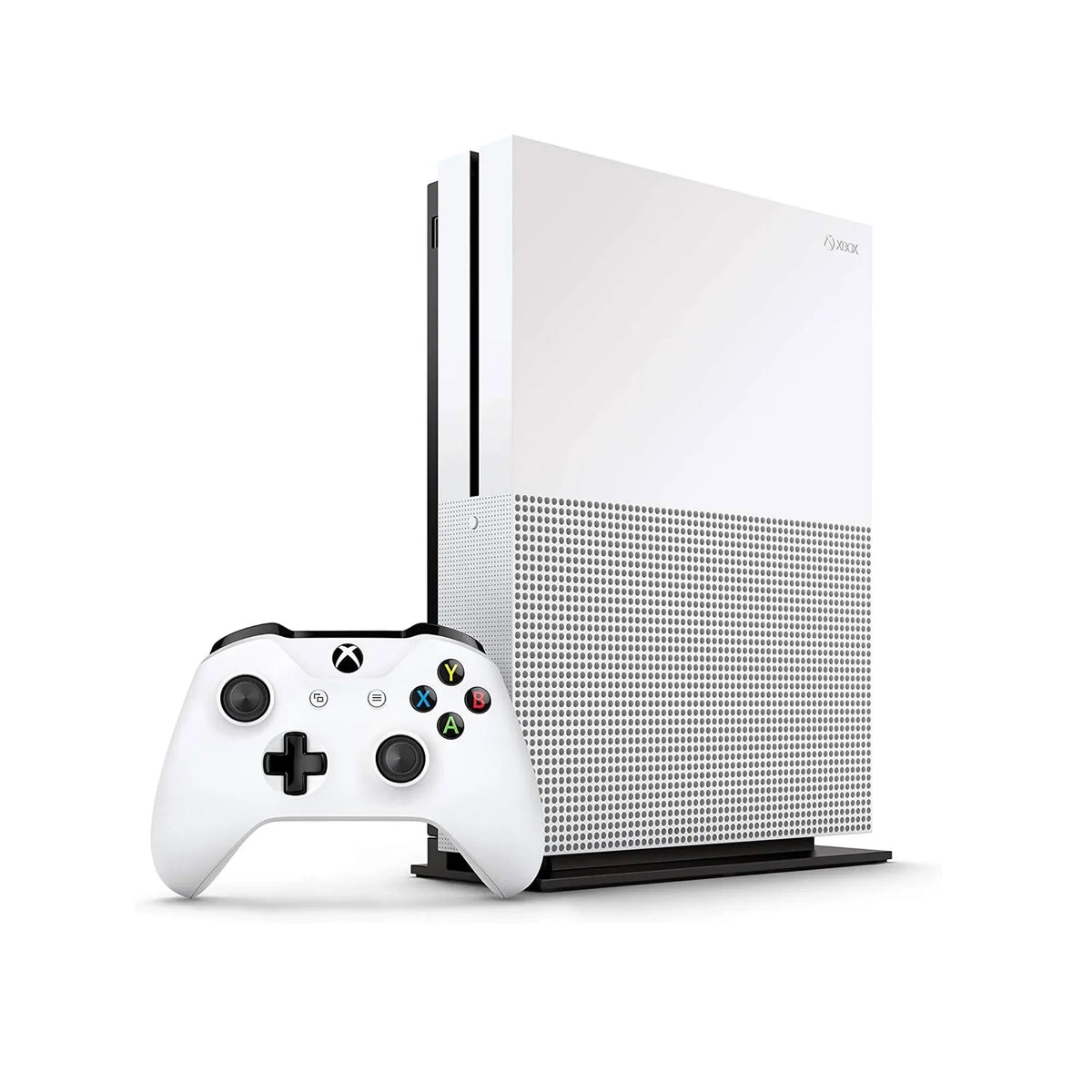 Microsoft Xbox One S 500GB with 2 Controller, 4K Ultra HD White with BOLT AXTION Cleaning Kit Headset Bundle Like New