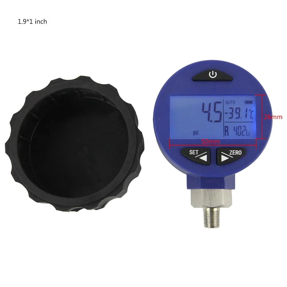 Elitech PG-30Pro Blue Digital AC Pressure Gauge -14.5~500 PSI
