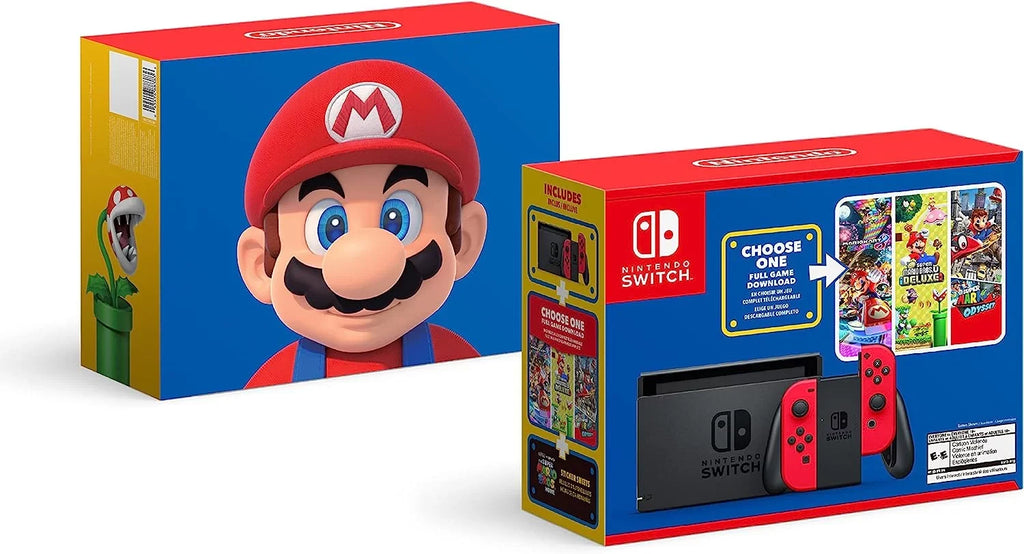 Restored Nintendo HADSKACLK Switch Mario Choose One Bundle (Refurbished)