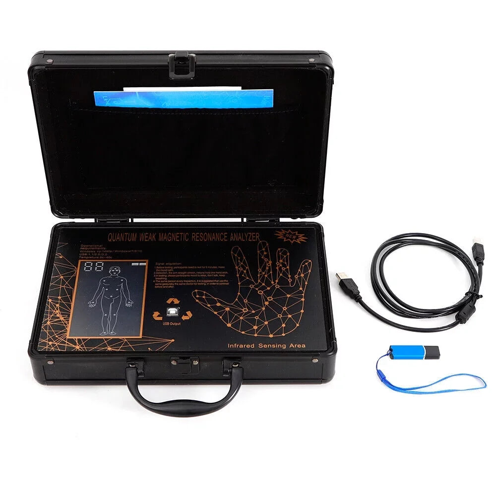 TOOL1SHOoo 6TH 4.7.0 Hand Touch Quantum Magnetic Resonance Body Analyzer Body Health Analyzer Black
