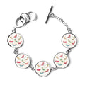 Colorful Cartoon High Heels Shoes Pattern Bracelet Chain Charm Bangle Jewelry