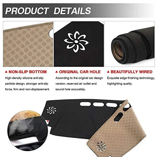 Cartist Suede Dash Mat for Toyota RAV4 2013-2018 Dash Protection Nonslip Dashboard Mat Protector Sunshade No Glare