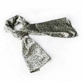 Blancho Ivory Leopard Animal Print Elegant Exquisitely Soft Silk Scarf/Wrap/Shawl - Large