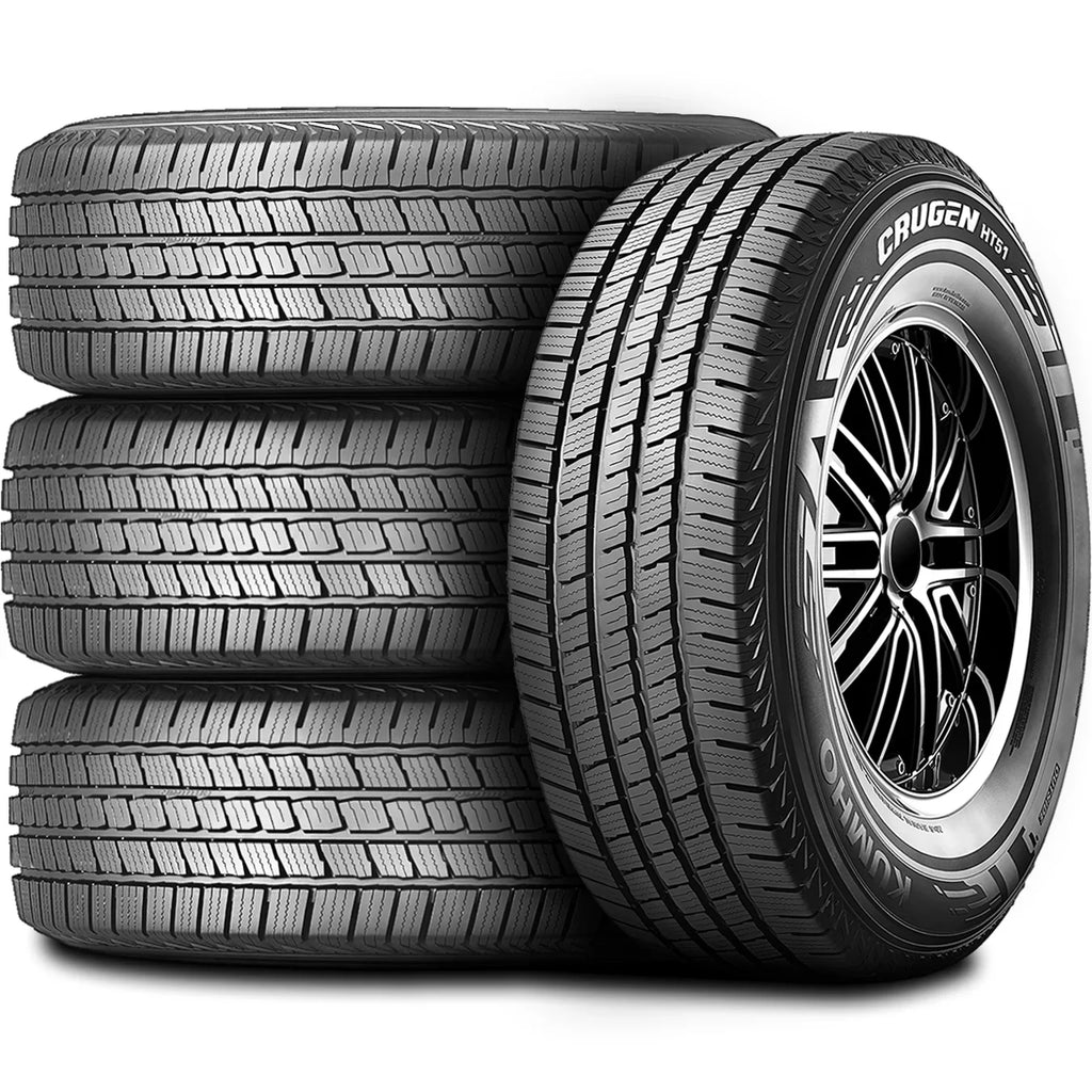 Set of 4 (FOUR) Kumho Crugen HT51 265/70R17 113T All Environment Tires Fits: 2014-18 Chevrolet Silverado 1500 WT, 2010-20 GMC Sierra 1500 SLE
