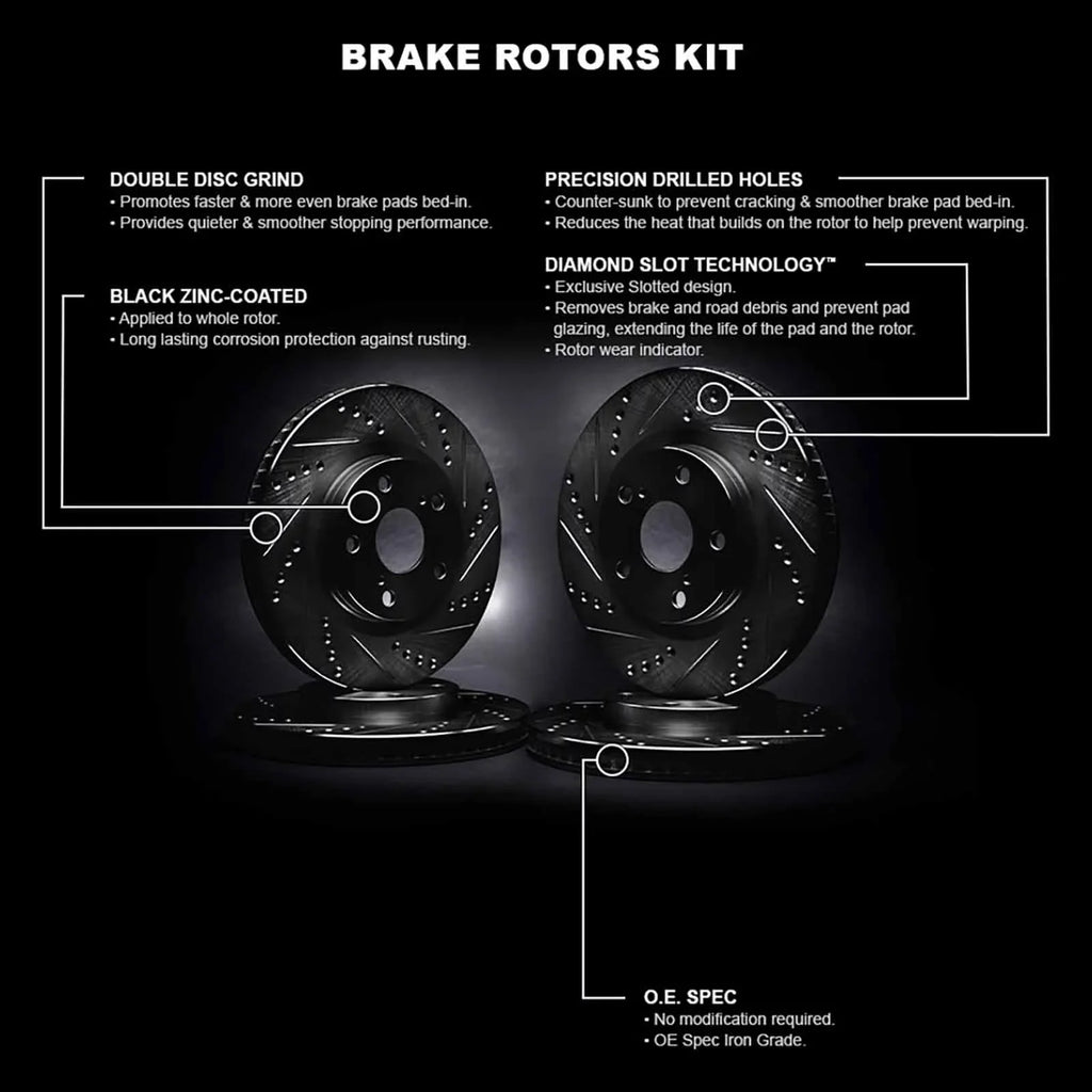 R1 Concepts Whpn2 42005 R1 Concepts Brake Rotor D/S Black Fits select: 2014-2022 JEEP CHEROKEE, 2015-2017 CHRYSLER 200