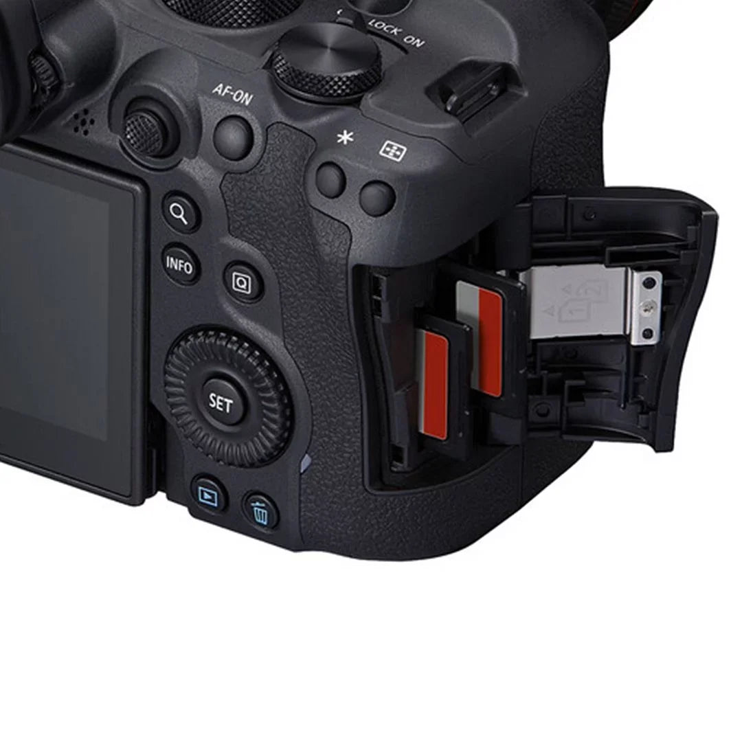 Canon EOS R6 Mark II Mirrorless Camera with RF 24-105mm Lens + 2 Pack SanDisk 128GB Memory Card + LED Flash + Case + ZeeTech Accessory