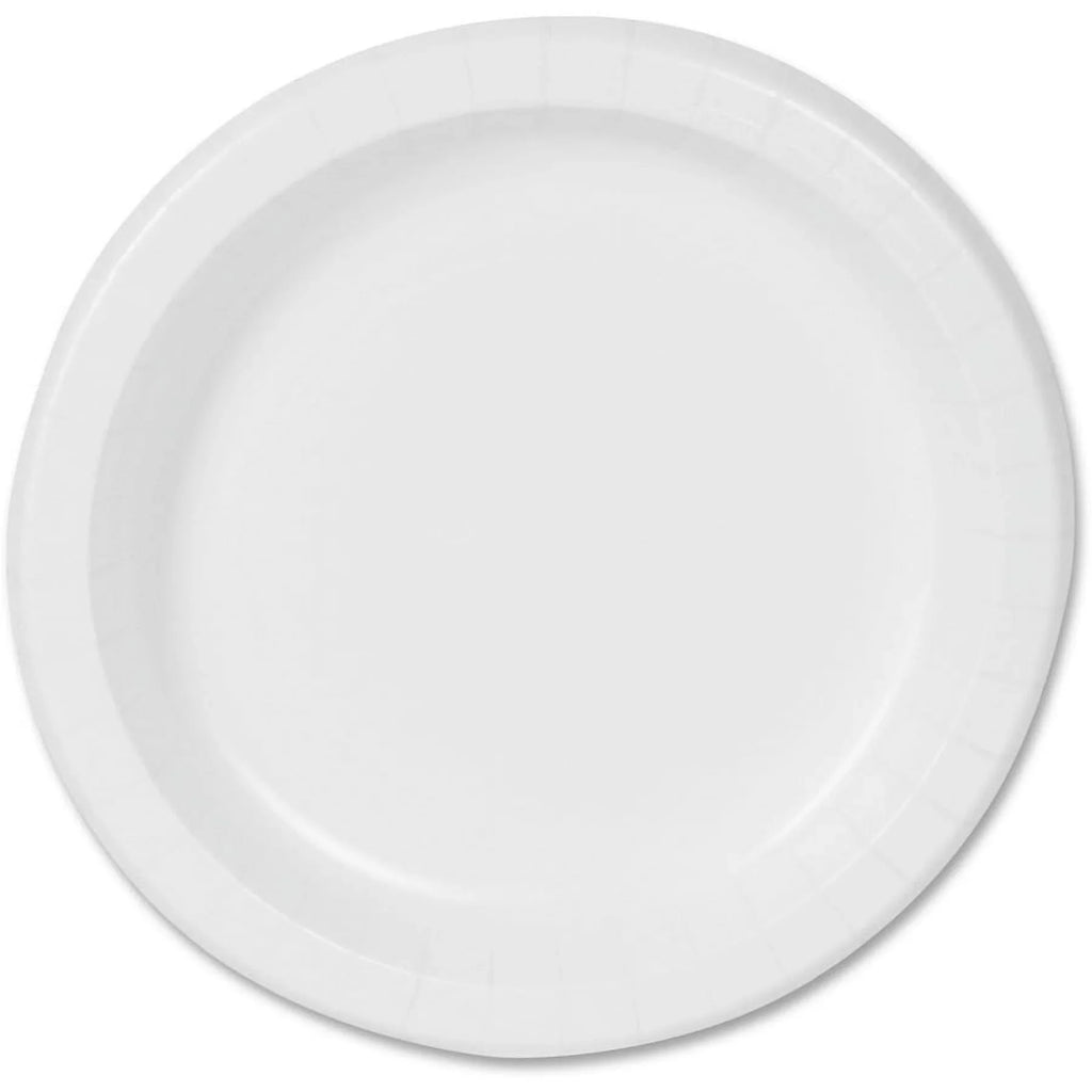 Dixie® (DBP09W) 8.5” Basic Basic Paper Dinnerware Plates by GP PRO (Georgia-Pacific), White, 500 Count (125 Plates Per Pack, 4 Packs Per Case)