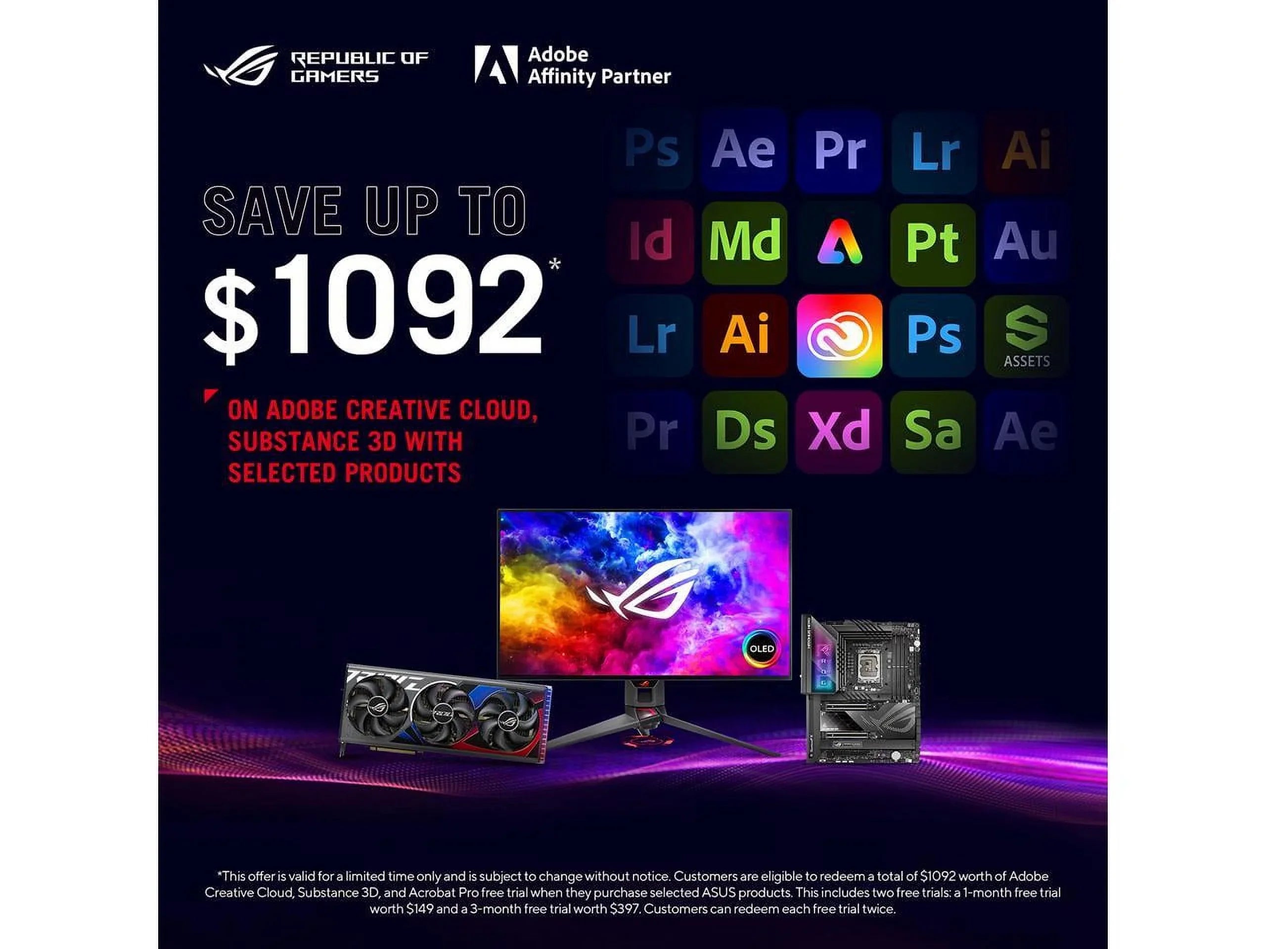 ASUS ROG Strix 32? 1440P Gaming Monitor (XG32AQ) - QHD (2560 x 1440), Fast IPS, 175Hz (OC), 1ms, G-SYNC Suitable Variable Overdrive, Eye Care, DisplayHDR 600, DisplayPort, HDMI, USB, 96% DCI-P3