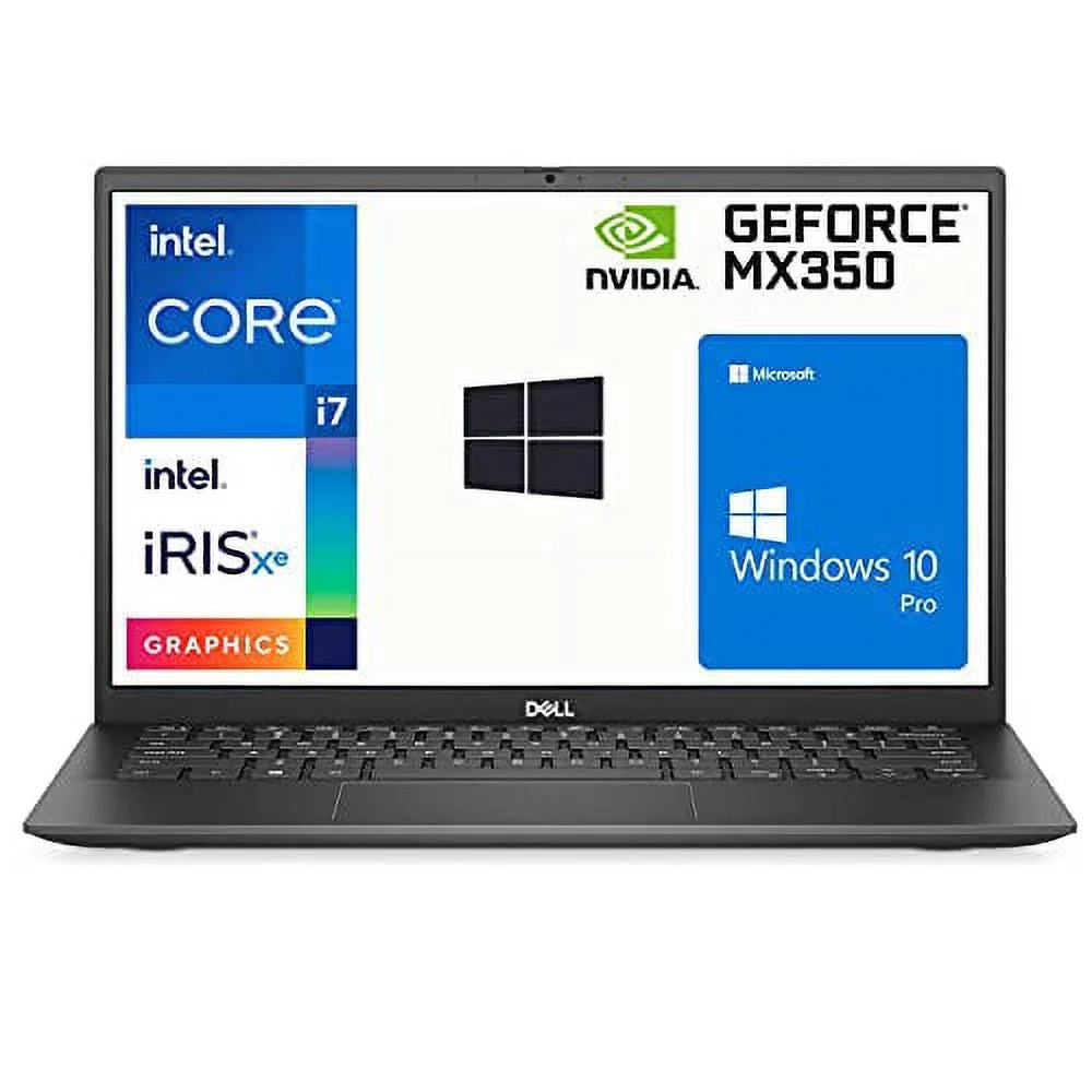 Dell Vostro Business Laptop, 13.3" 300nits FHD 1080p, 11th Gen Intel Core i7-1165G7, NVIDIA MX350 Graphics, 8GB LPDDR4 RAM, 256GB NVMe PCIe SSD, Backlit KB, FP Reader, Win 10 Pro (used)
