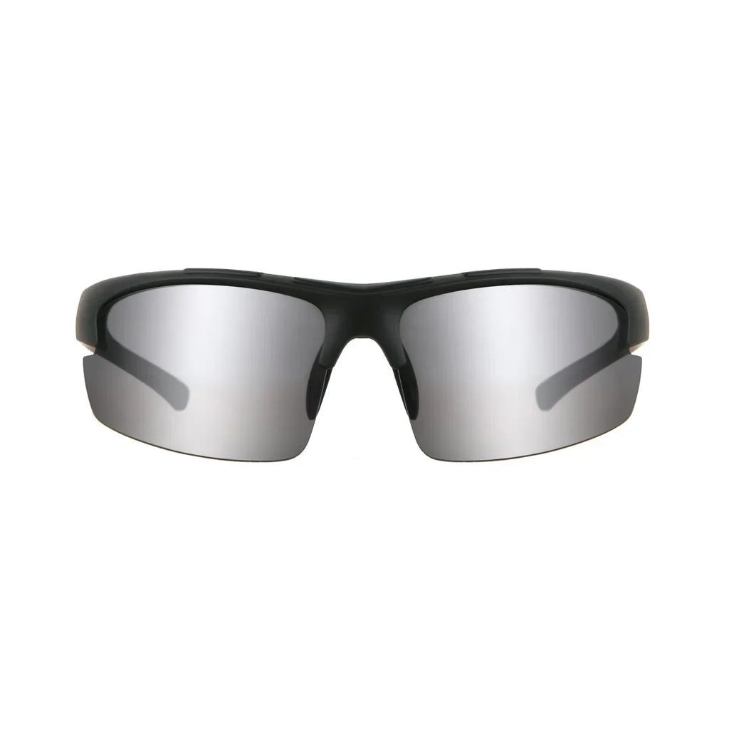Tour Gear Men's Semi-Rimless Sports Sunglasses - Matte Black for Men Women Cycling Running Driving Fishing Golf Baseball Glasses