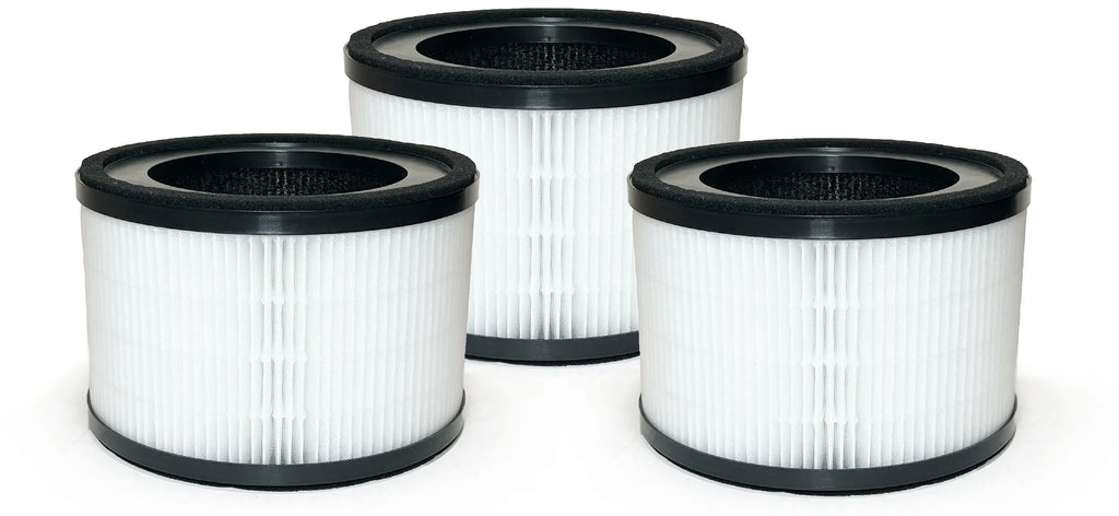 Nispira 3-In-1 MAF-02 High Efficiency True HEPA Activated Carbon Filter Replacement Matching with Miko IBUKI M Air Purifier 3 Pack