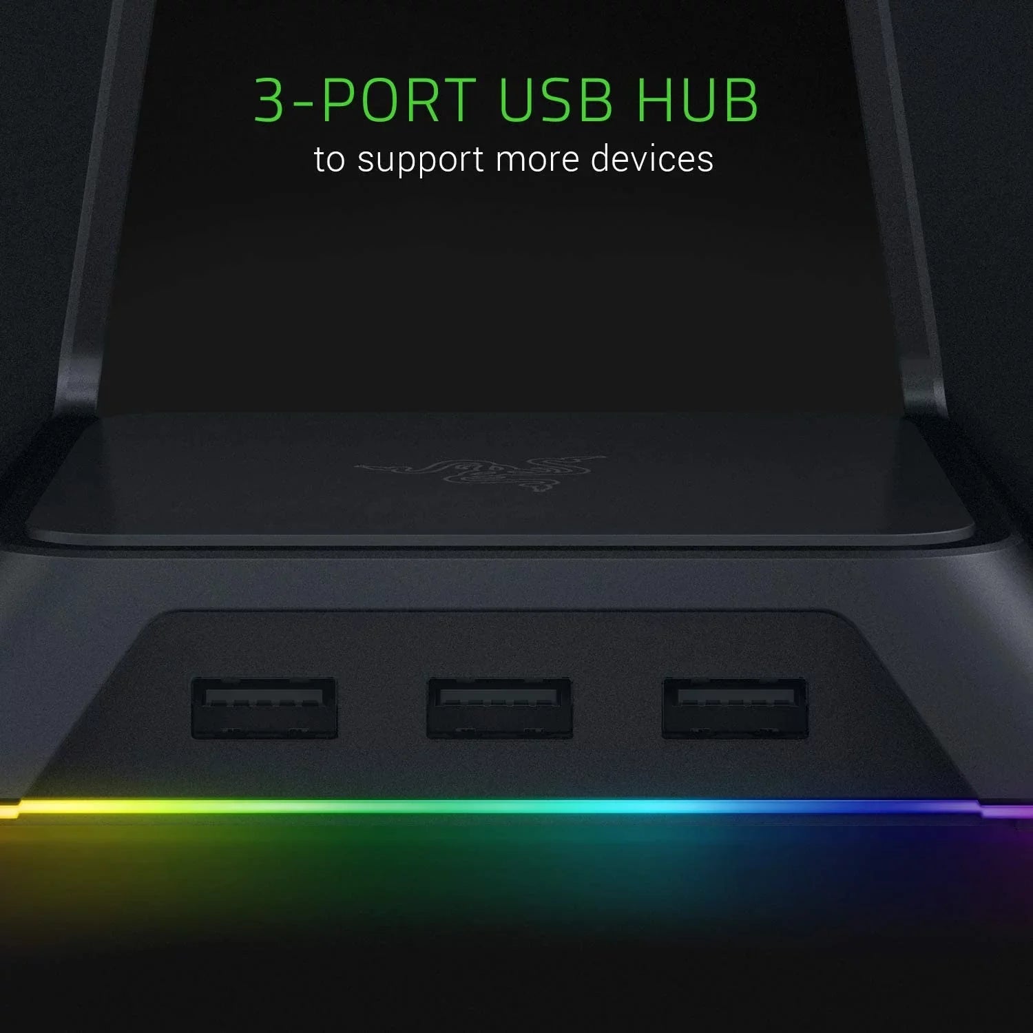 Razer Base Station Chroma - Chroma Enabled Gaming Headset Stand with USB Hub