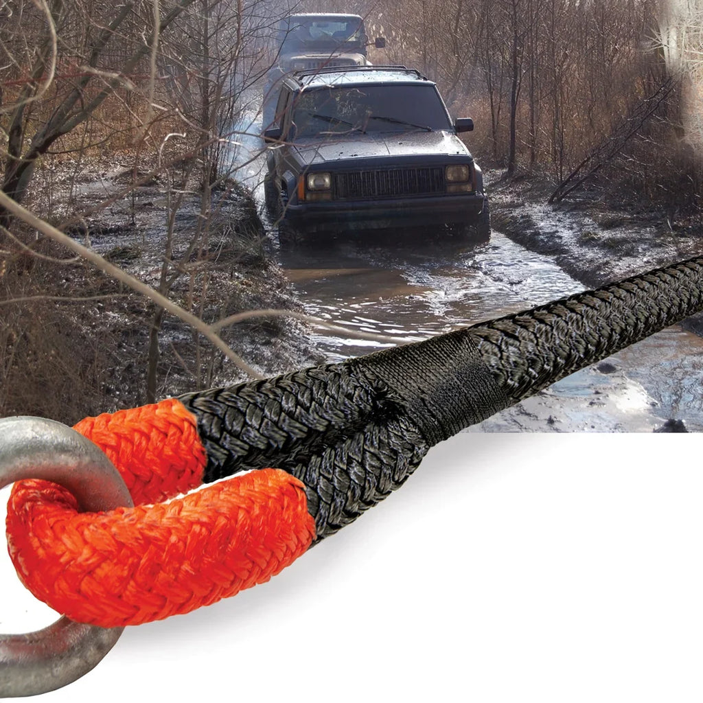 VULCAN Off-Road Wrap Rope, 1-1/4 inch x 30 foot, Orange Eyes, 52300 Lbs Breaking Strength, Bag