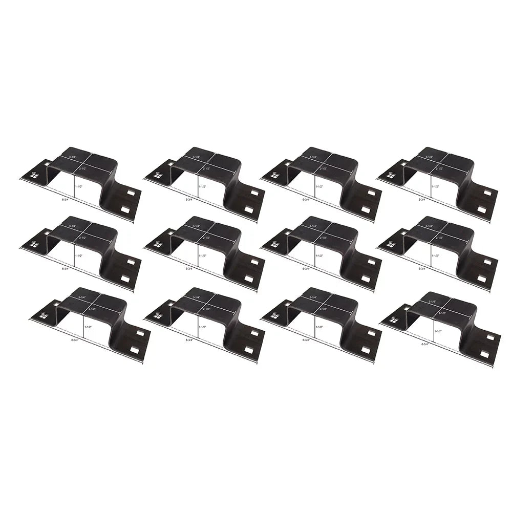 (12) Bolt-On Pocket Brackets for Utility Trailer Stake Body 12 Gauge Steel