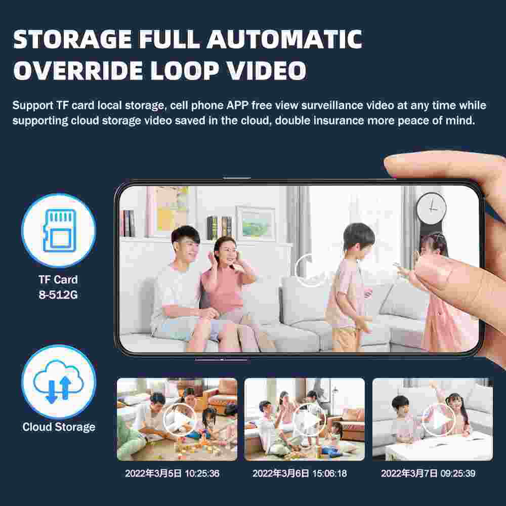 Kepeak WiFi Bulb Security Camera, Home Cameras with Motion Detection, Clear Vision