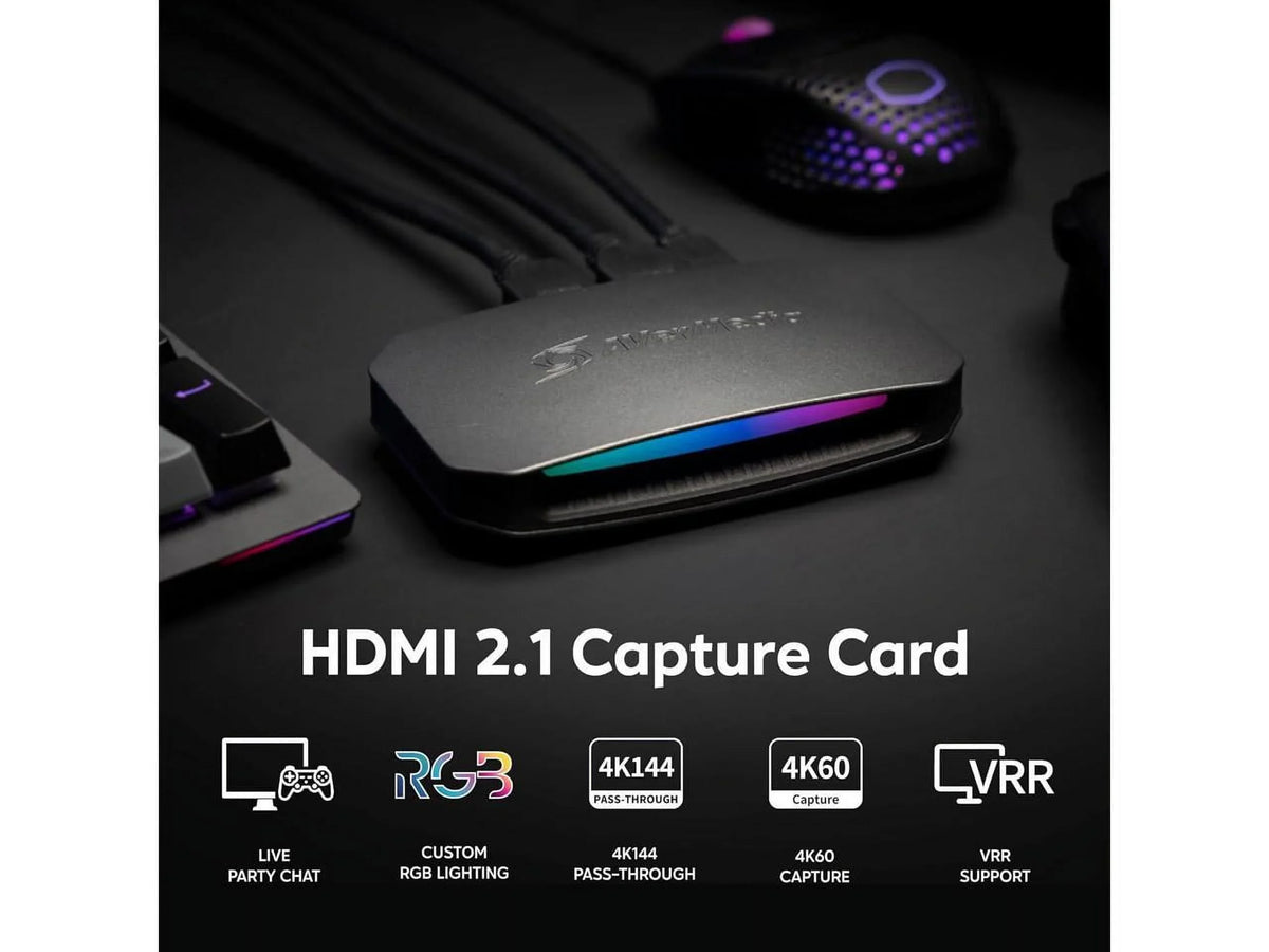AVerMedia Live Gamer Ultra 2.1 (GC553G2) - Functions: Video Game Capturing, Video Streaming, Video Recording - 4K - YUY2 - USB - Audio Line In - Audio Line Out - PC