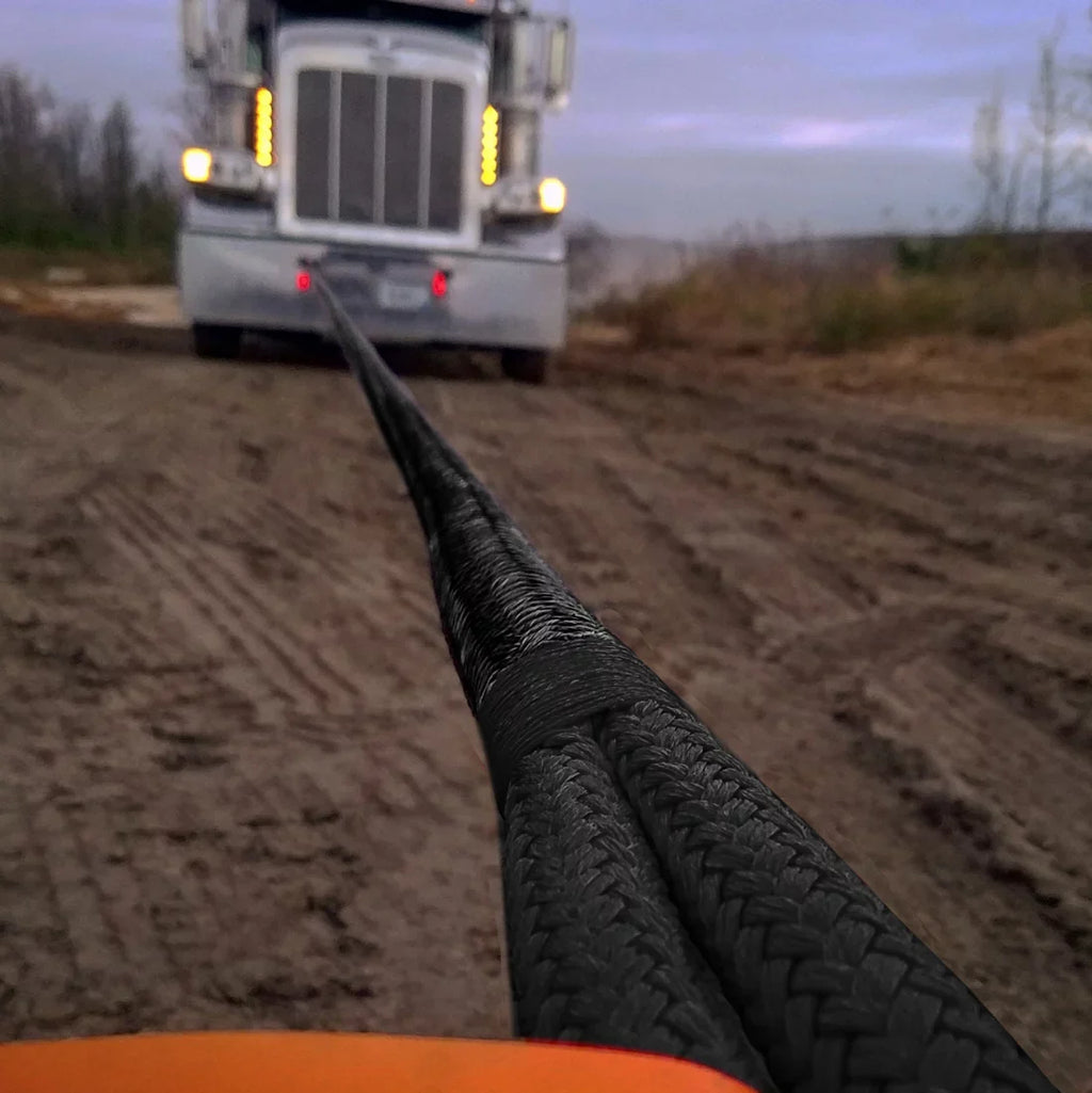 VULCAN Off-Road Wrap Rope, 1-1/4 inch x 30 foot, Orange Eyes, 52300 Lbs Breaking Strength, Bag