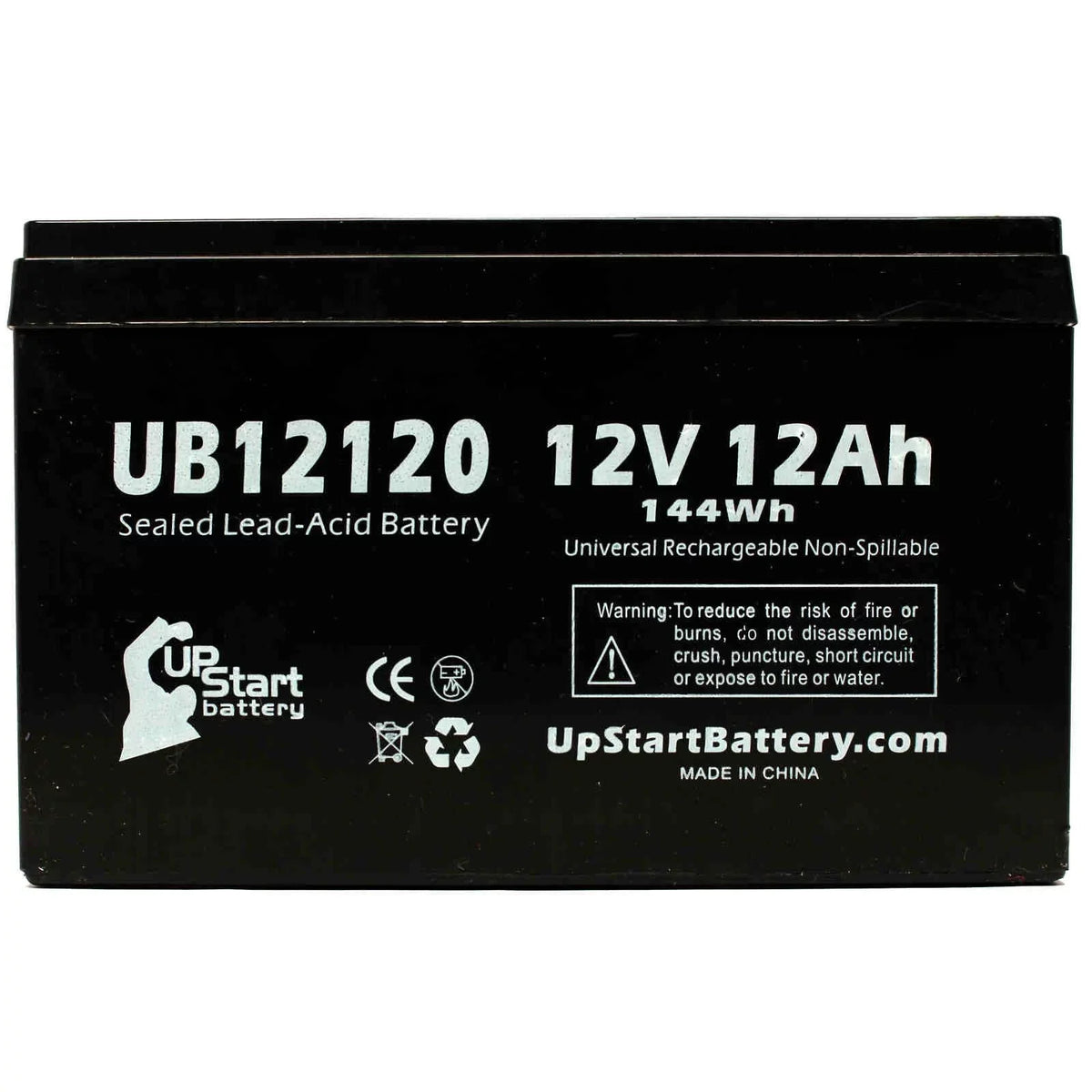 3x Pack - SEA-DOO SeaScooter GTI Battery Replacement - UB12120 Universal Sealed Lead Acid Battery (12V, 12Ah, 12000mAh, F1 Terminal, AGM, SLA) - Includes 6 F1 to F2 Terminal Adapters