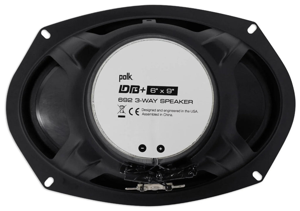 2) Polk Audio DB692 6X9" 450w Car Audio Marine/ATV/Motorcycle Speakers+Cyberbuds