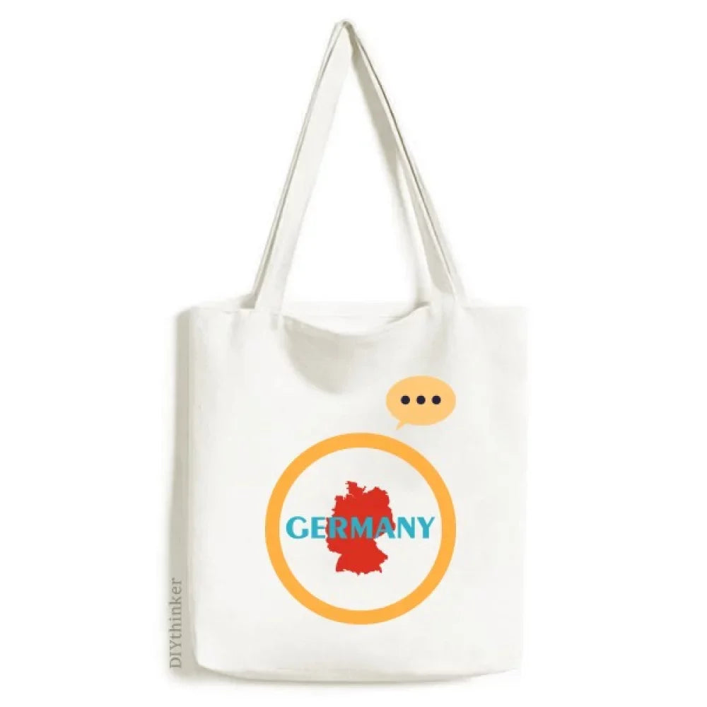 german map eu berlin art deco fashion expression sack canvas tote shoulder bag