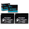 2-Pack UpStart Battery Replacement 2012 Yamaha SR400 (FI) 400CC Factory Activated, Maintenance Free, Motorcycle Battery - 12V, 2.3Ah, UB-YT4B-BS