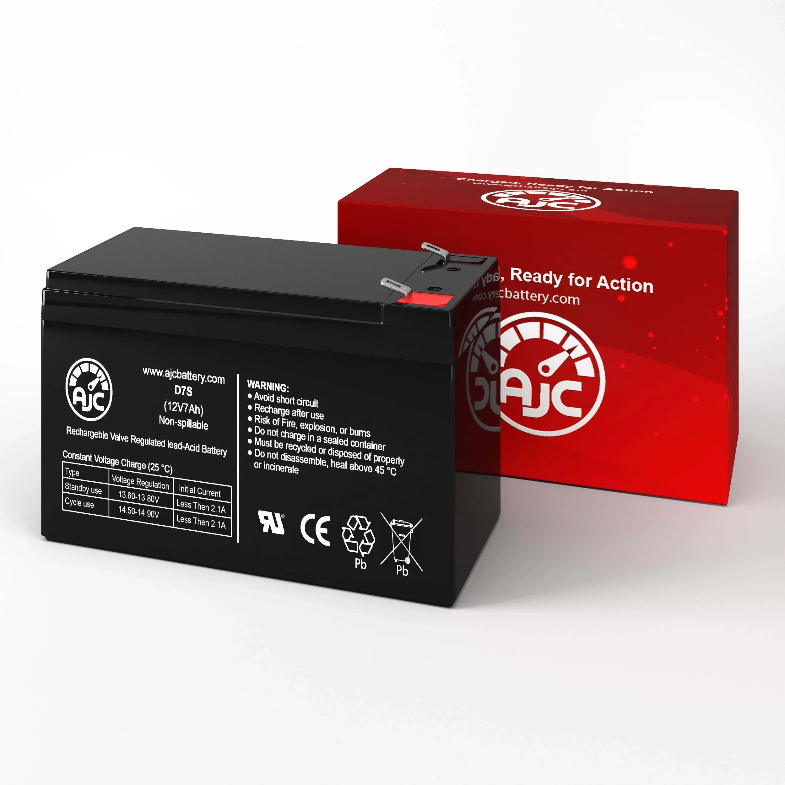 Alpha Technologies Nexsys 1250E 017-127-XX 12V 7Ah UPS Battery - This Is an AJC Brand Replacement