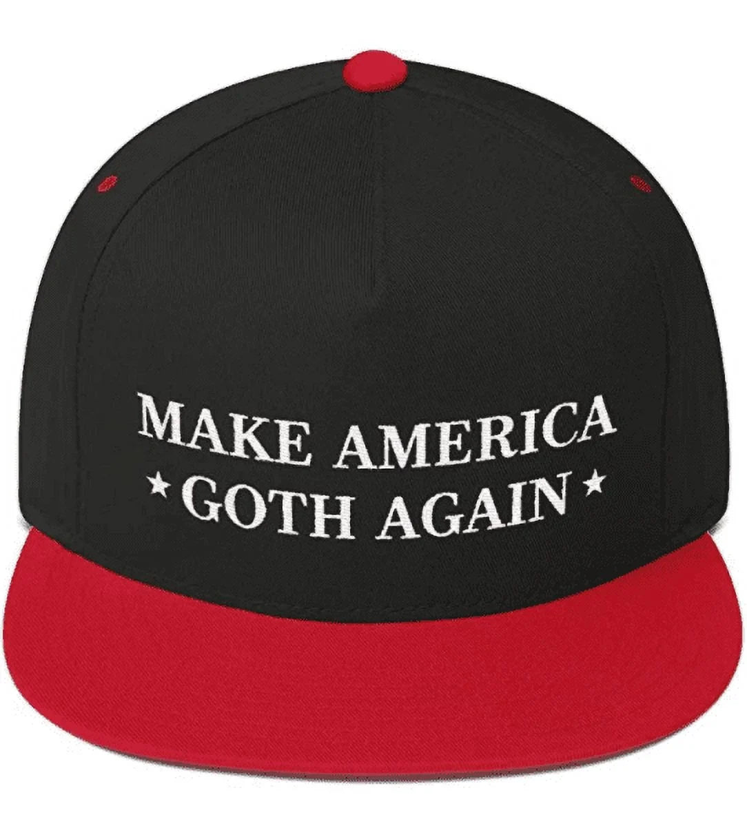 Make America Goth Again Hat (Flat Bill), Black/Red Hat