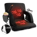 ACELETIQS Wide Double Heated Stadium Seats for Bleachers with Back Support – USB Battery Included - Upgraded 3 Levels of Heat - Foldable Chair - Cushioned, 4 Pockets, Cup Holder - Camping, Games