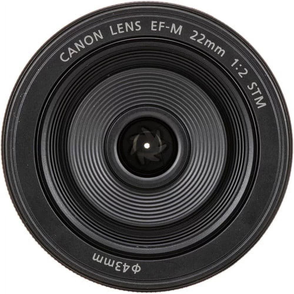 Canon EF-M 22mm f/2 STM Lens in Black Suitable with Canon Mirrorless Cameras: Canon EOS M10, M100, M200, M3, M5, M50, M50 Mark II, M6, M6 Mark II & More