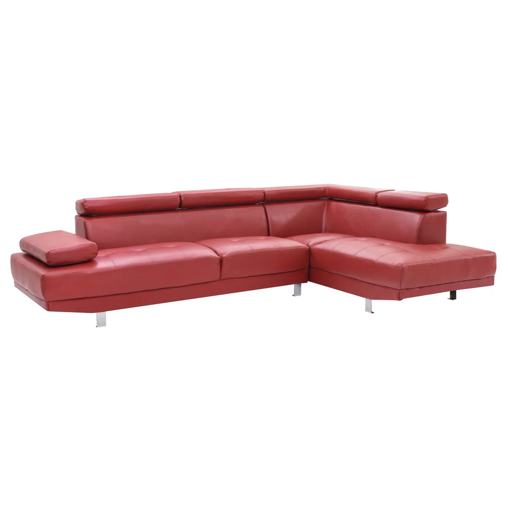 Homestock Antique Ambiance G456-SC Sectional ( 2 Boxes) , Red