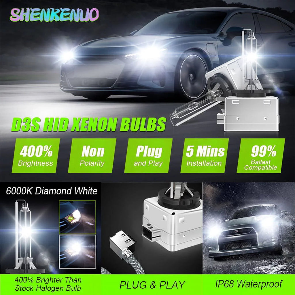 For Buick Enclave 2013-2015 2016 2017 2018 HID Xenon Headlight Bulbs D3S High/Low Beam 2pc