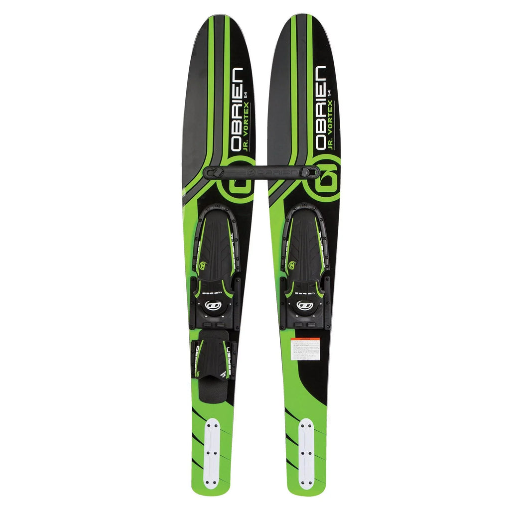 OBrien 54" Adjustable Combo Water Skis, Kids Size 2-Mens Size 7, Green (2 Pack)