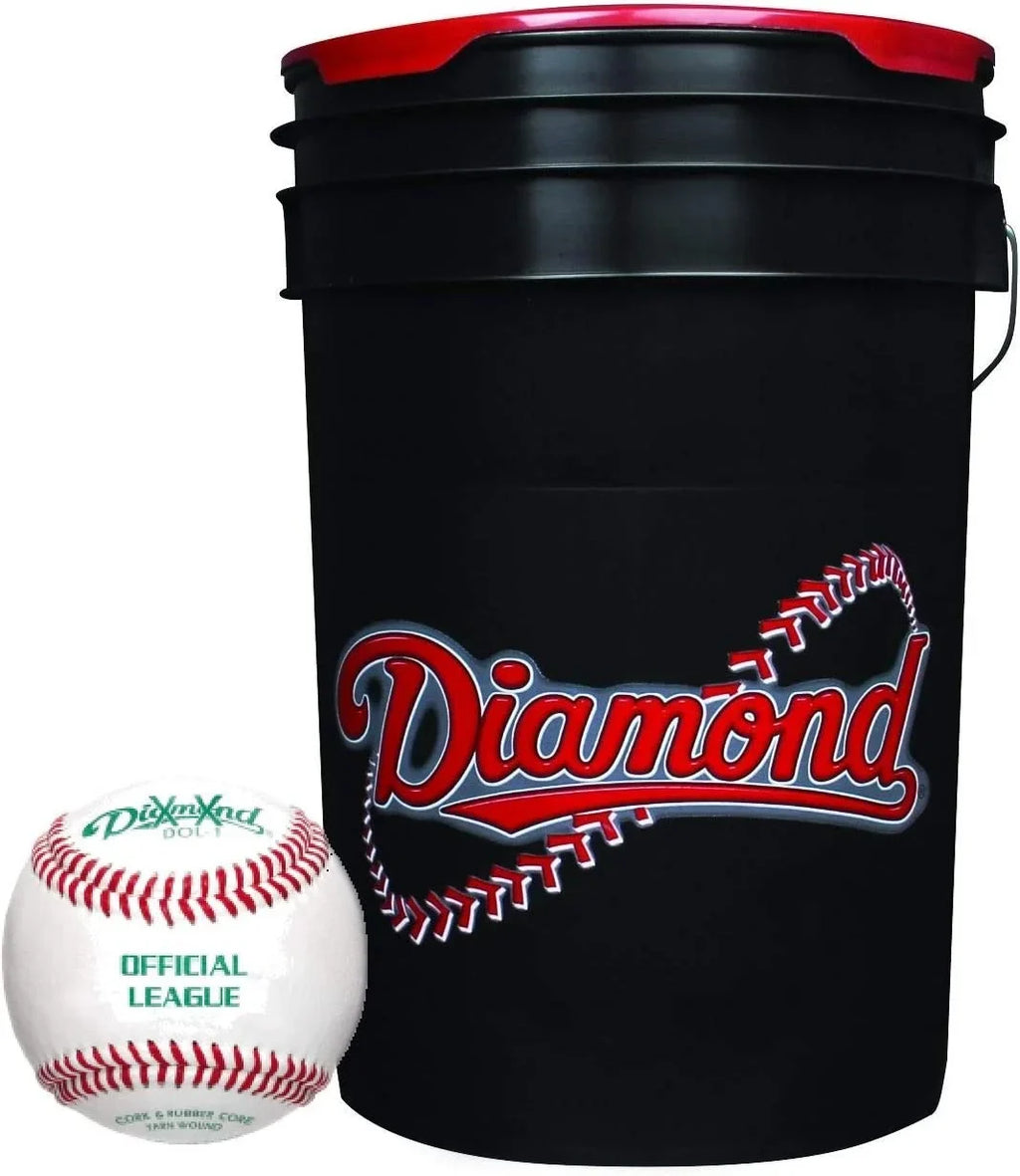 Diamond DOL-1 BLEM Baseballs 60 (Five Dozen) and Cushion Lide Bucket