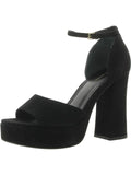 Tory Burch Womens Suede Ankle Strp Platform Sandals