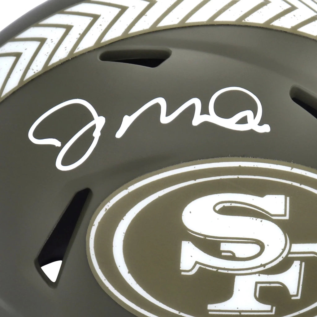 Joe Montana San Francisco 49ers Autographed Riddell 2022 Salute To Service Speed Mini Helmet