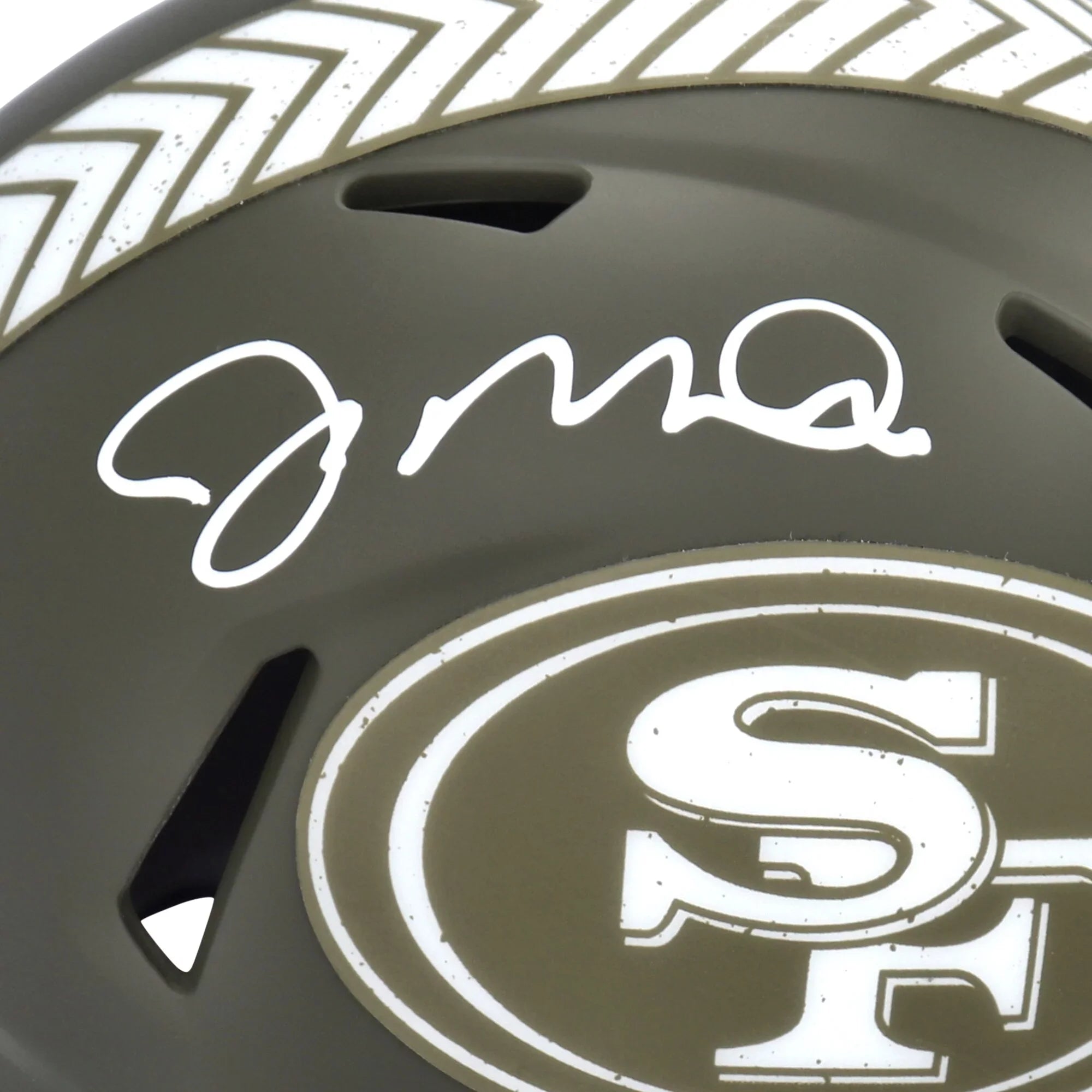 Joe Montana San Francisco 49ers Autographed Riddell 2022 Salute To Service Speed Mini Helmet