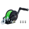 OPENROAD 1600LB Ship Trailer Winch - Heavy Duty Hand Winch with 26FT Green Strap, 2-Way Ratchet & 4:1 Gear - Perfect for Vessel Truck, Trailer, RV, ATV and Jet Ski - Includes Installation Screws