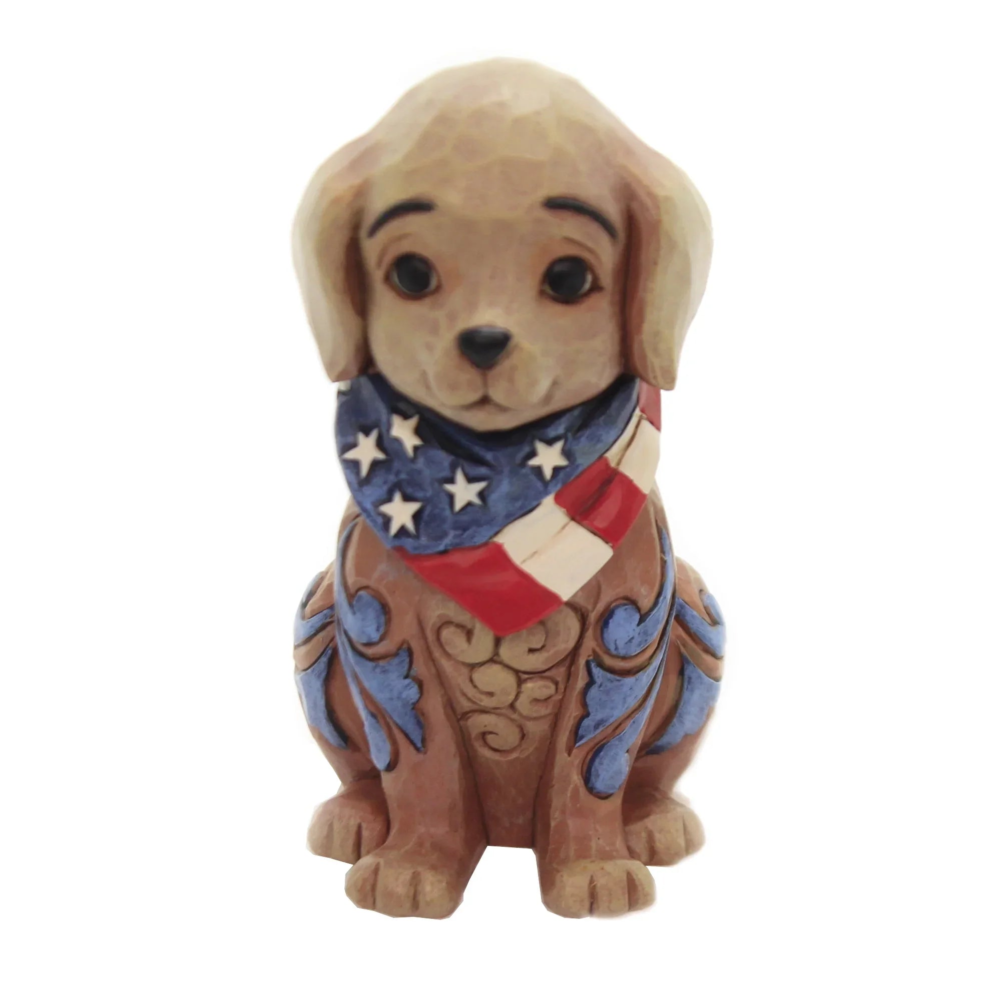 Jim Shore Patriotic Puppy Mini American Flag Scarf 6006442