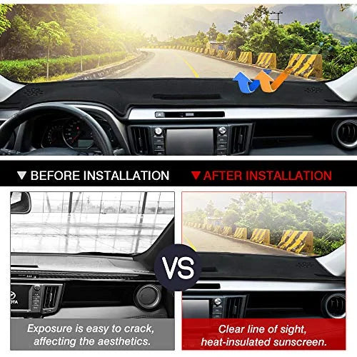 Cartist Suede Dash Mat for Toyota RAV4 2013-2018 Dash Protection Nonslip Dashboard Mat Protector Sunshade No Glare