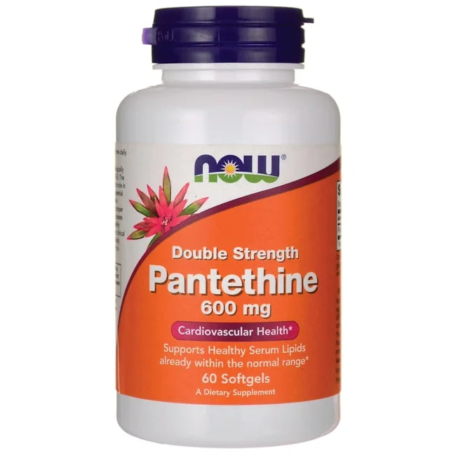 NOW Supplements, Pantethine (Coenzyme A Precursor) 600 mg, Double Strength, Cardiovascular Health*, 60 Softgels
